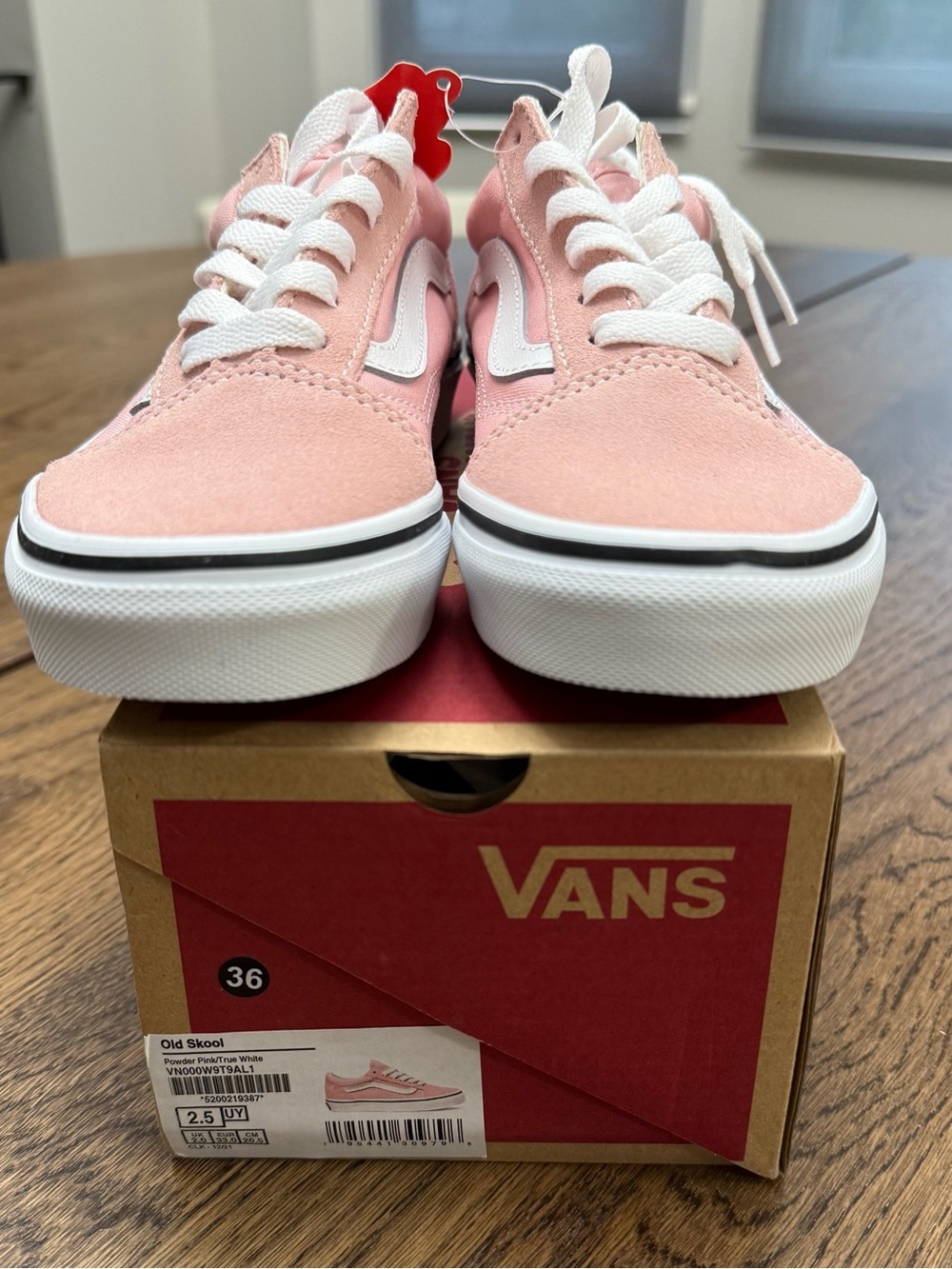 New Vans Kids Old Skool Shoe - Powder Pink/True White sz 2.5